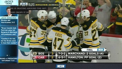 NESN Sports Today: Brad Marchand Credits Patrice Bergeron For First Goal Vs. Hurricanes