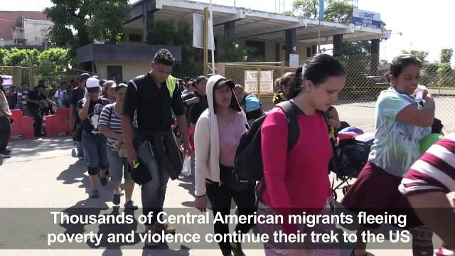 Migrants happy about being allowed to enter Mexico legally