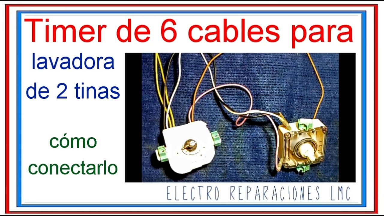 Timer de 6 cables para lavadora de dos tinas.