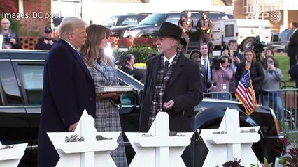 Trump visits Pittsburgh synagogue after shooting amid protests