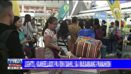 Pagdagsa ng pasahero sa NAIA, patuloy