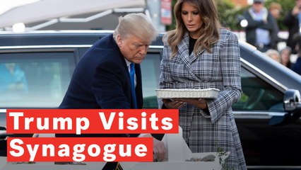 Donald Trump Met By Protesters As He Paid Tributes To Victims Of Pittsburgh Shooting