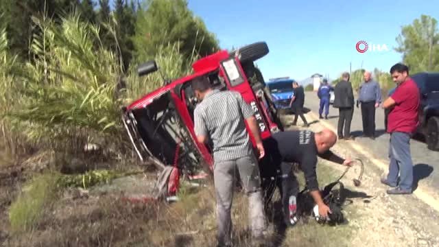 Yangından Dönen İtfaiye Aracı Devrildi: 2 İtfaiye Eri Yaralandı