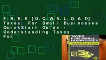 F.R.E.E [D.O.W.N.L.O.A.D] Taxes: For Small Businesses QuickStart Guide - Understanding Taxes For