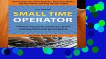 [P.D.F] Small Time Operator: How to Start Your Own Business, Keep Your Books, Pay Your Taxes, and