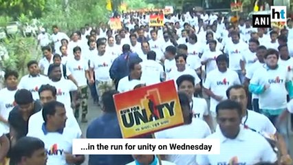 Nitin Gadkari, Nirmala Sitharaman participate in 'Run for Unity' events