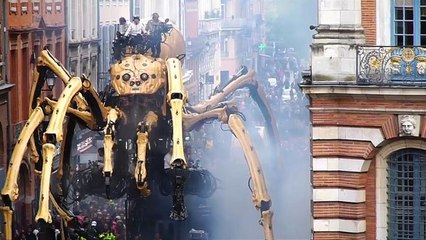 Гигантский паук на улицах Тулузы