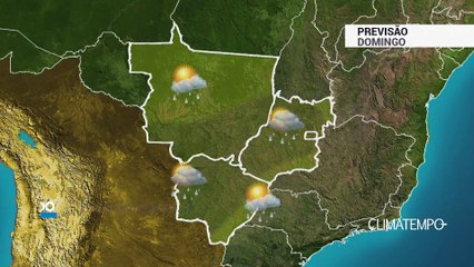 Previsão Centro-Oeste – Muita instabilidade neste domingo