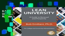 D.O.W.N.L.O.A.D [P.D.F] Lean University: A Guide to Renewal and Prosperity [P.D.F]