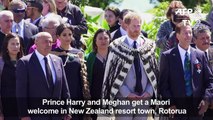 Maori welcoming ceremony held for Harry and Meghan in Rotorua