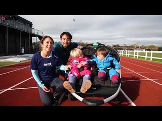 Download Video: Jogging Couple Run With Their Kids In a Pram and Now Have World Records for Pram Marathons | SWNS TV