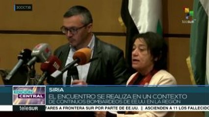 Télécharger la video: Encuentro Internacional de Solidaridad con Siria se realizó en Damasco