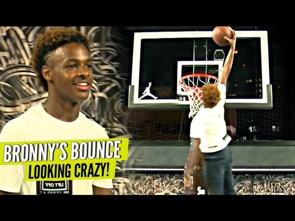Bronny James Jr DUNKING EASSYYY AND Showing Off JELLY Package!!