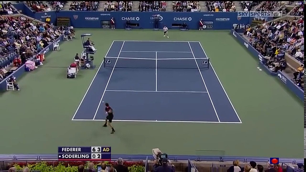 Roger Federer vs Robin Soderling - US Open 2009 QF [Highlights HD]