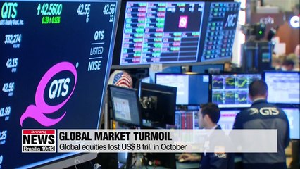 S. Korean stocks fell 14% in Oct., sharpest drop since 2008