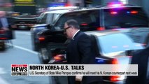 U.S. Secretary of State Mike Pompeo confirms he will meet his N. Korean counterpart next week