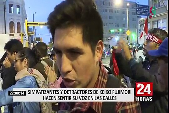Simpatizantes y detractores de Keiko Fujimori hacen sentir su voz en las calles