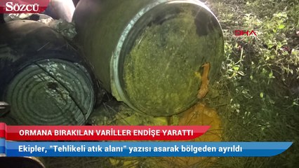 İstanbul’da ormanlık alana bırakılan variller korkuttu
