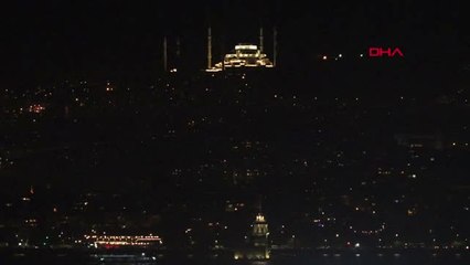 İstanbul- Çamlıca Camii Aydınlatıldı