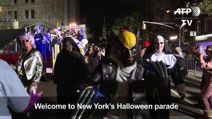 Celebration and politics at New York city's Halloween parade
