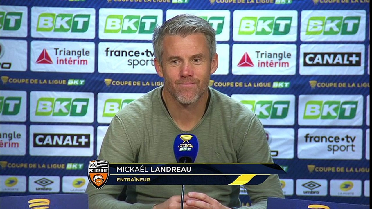 La réaction de Mickaël Landreau après Toulouse FC - FC Lorient (0-1) - Coupe de la Ligue BKT 18-19
