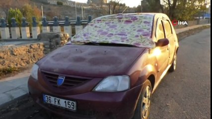 Soğuk Hava Araçların Camlarını Dondurdu