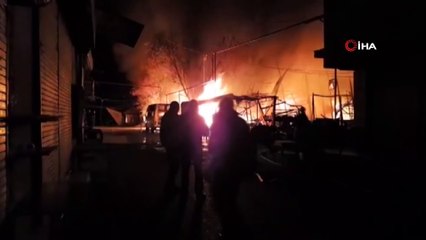 - Gürcistan’da Pazar Yeri Küle Döndü- Gürcistan’daki İstanbul Pazarında Büyük Yangın
