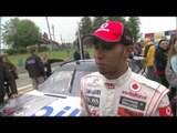 Lewis Hamilton and Tony Stewart swap racing cars (2011)