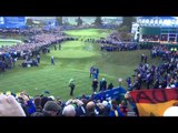 Paul McGinley arrives on the 1st tee of the 2014 Ryder Cup at Gleneagles - Today's Golfer