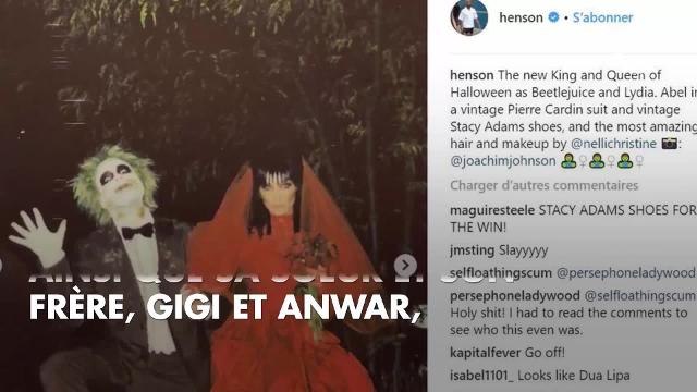 PHOTOS. Halloween 2018 : les superbes costumes de Bella Hadid et The Weeknd inspirés du film Beetlejuice
