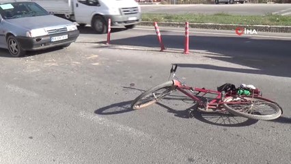Otomobil Bisiklete Çarptı: 1 Yaralı