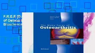 F.R.E.E [D.O.W.N.L.O.A.D] The Many Faces of Osteoarthritis (Methods   Tools in Biosciences