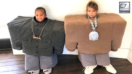 Saint West & Reign Disick Dressed As Kanye West &  Lil Pump For Halloween