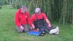 Feeder fishing for commercial carp using meatballs as bait