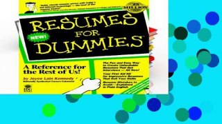 [P.D.F] Resumes for Dummies [E.P.U.B]