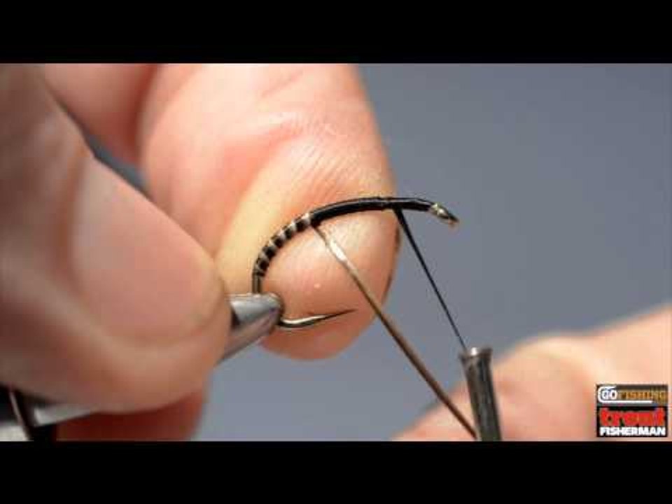 Peter Gathercole ties a Black Quill Buzzer