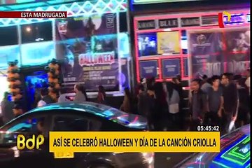 Con excesos se celebró fiesta de Halloween en Chorrillos [VIDEO]