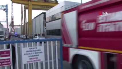 Tuzla’da korkutan gemi yangını