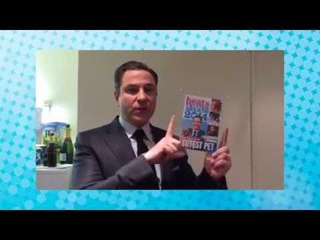 David Walliam's dog Bert wins The Best Pet Award in heat's twitter awards 2014