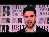 Philip George on the Brits 2016 red carpet with James Barr