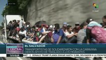 Segunda caravana de migrantes salvadoreños llega a Guatemala