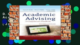 D.O.W.N.L.O.A.D [P.D.F] Academic Advising: A Comprehensive Handbook (Jossey-Bass Higher   Adult