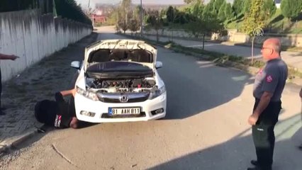 Motora Giren Yılan Ekipleri Uğraştırdı