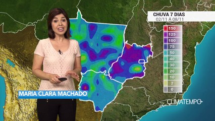 Acumulado de chuva para o BR nos próximos dias