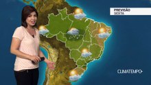 Previsão Brasil – Feriado quente com pancadas de chuva