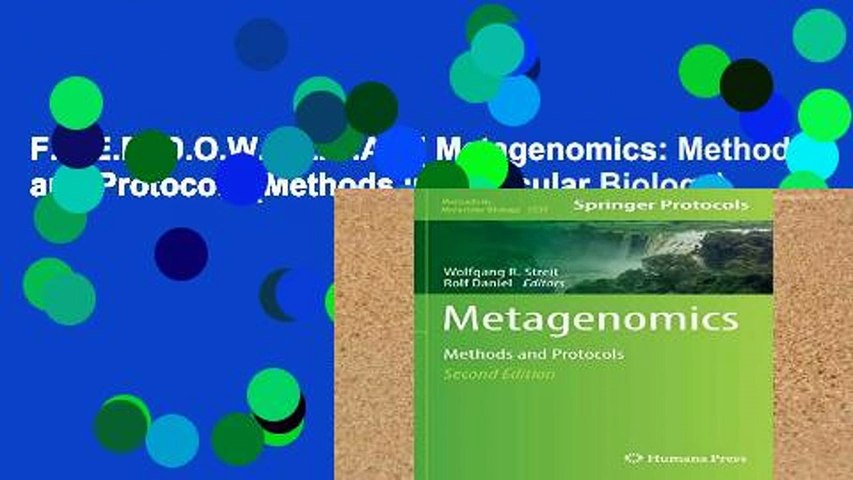 F.R.E.E [D.O.W.N.L.O.A.D] Metagenomics: Methods and Protocols (Methods in Molecular Biology)