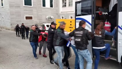 Narkotik operasyonunda gözaltına alınan 12 kişi adliyeye sevk edildi