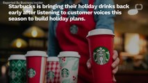 Starbucks Reviving Beloved Holiday Drinks