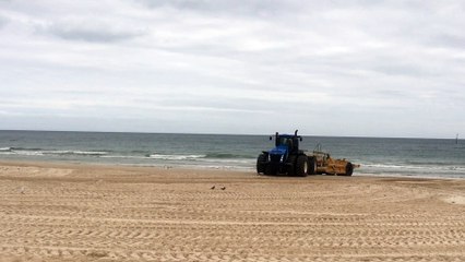 Tractor on Sandy Beach
