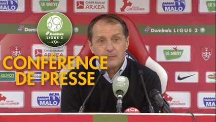 Conférence de presse Stade Brestois 29 - Red Star  FC (1-1) : Jean-Marc FURLAN (BREST) - Faruk HADZIBEGIC (RED) - 2018/2019